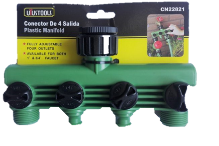 CONECTOR DE 4 SALIDAS DE PLASTICO MANIFOLD - UYUSTOOLS.