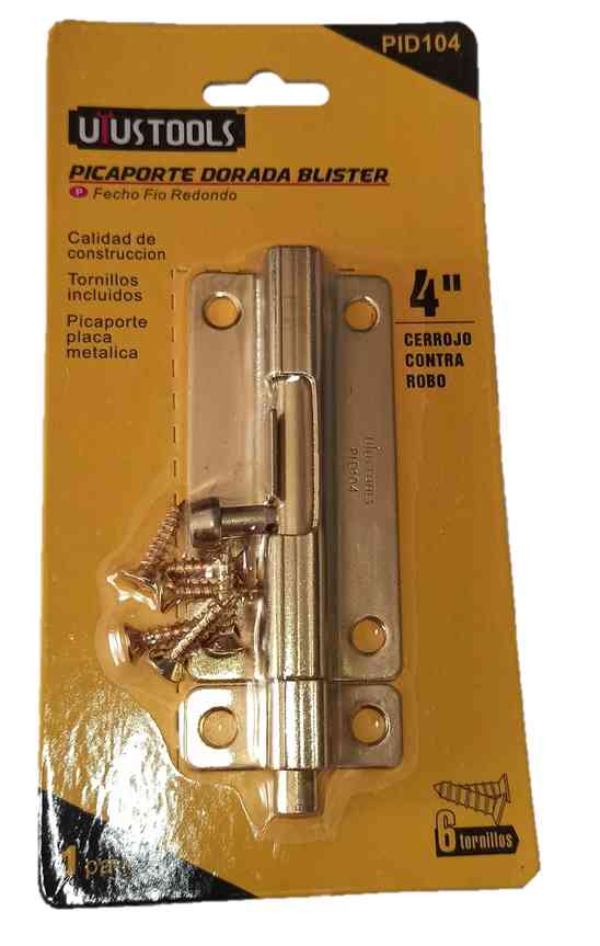 PICAPORTE DORADA BLISTER PID104 4