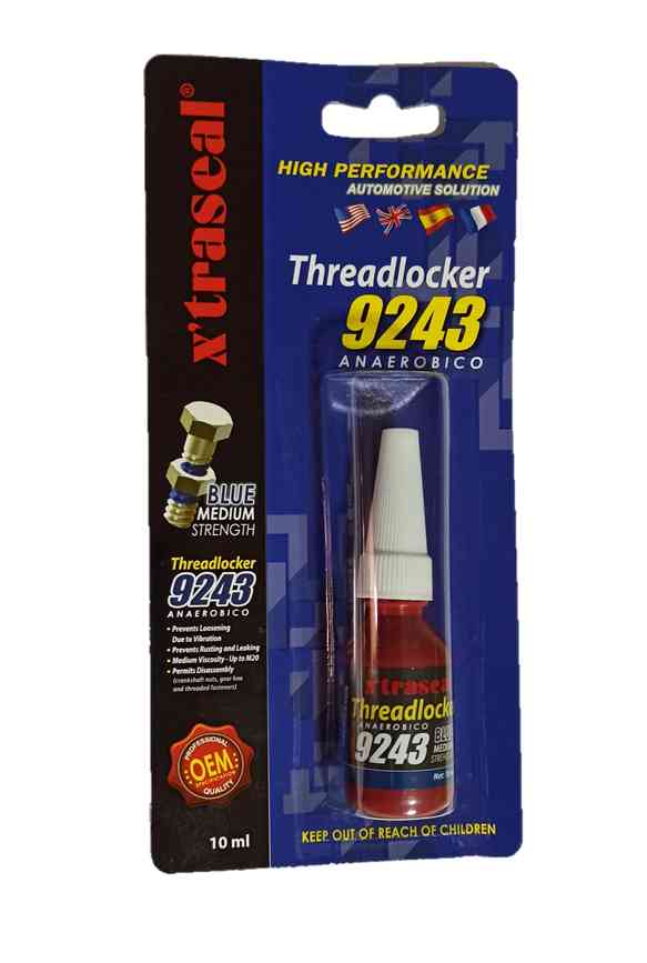 X'TRASEAL 10ML.  BLOQUEADOR DE HILO PERNOS - MEDIA RESISTENCIA - 9243 (AZUL).