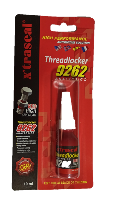 X'TRASEAL 10ML THREADLOCKER ALTA RESISTENCIA 9262 (ROJO ) / BLOQUEADOR DE HILO PERNOS.