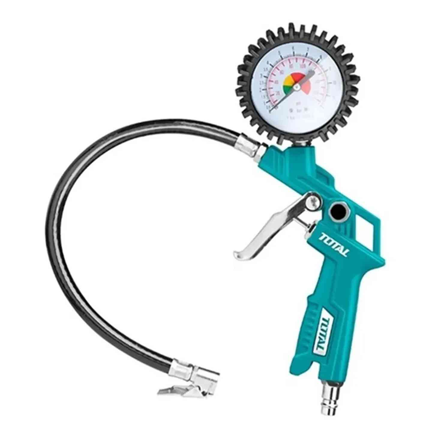 PISTOLA P/ INFLAR Y CALIBRAR NEUMATICOS CON MANOMETRO TOTAL.